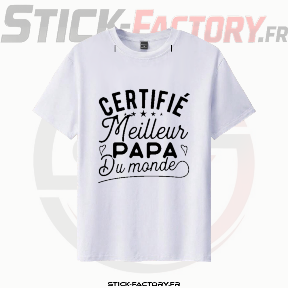 T-shirt Meilleur Papa Stick-Factory