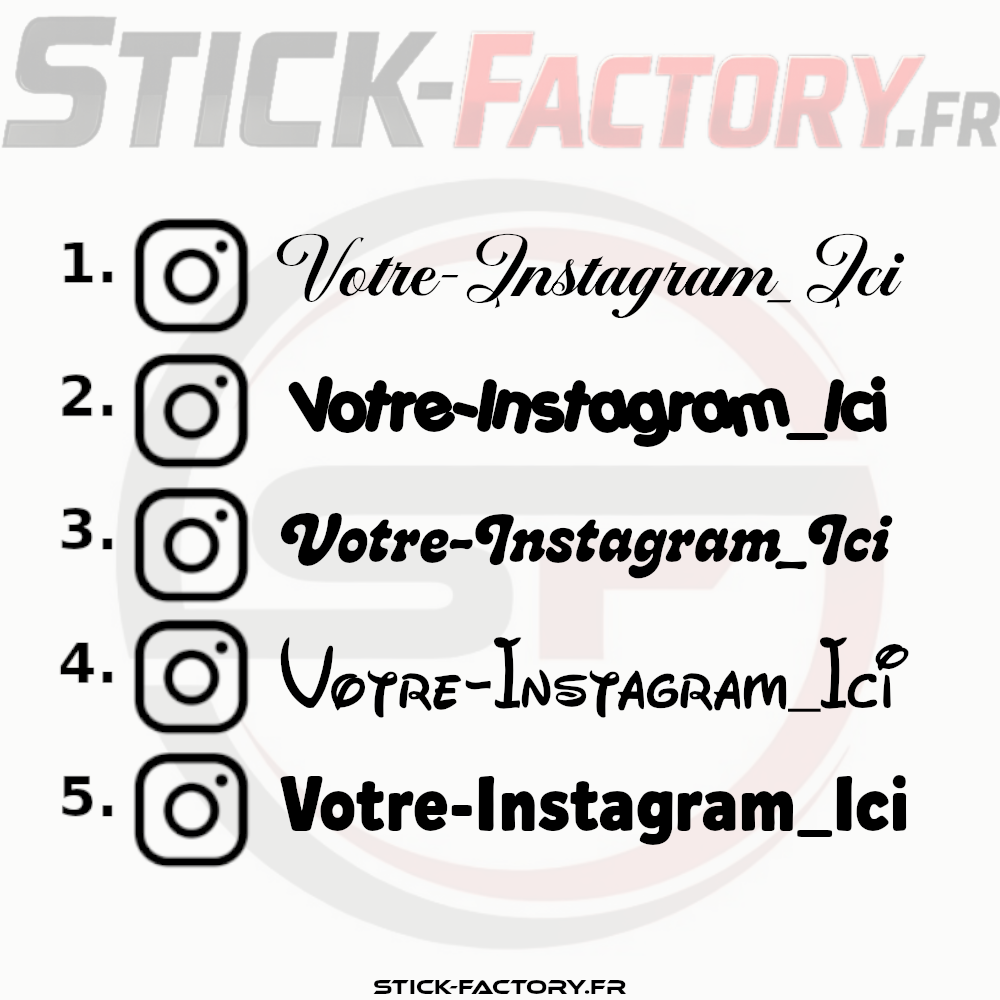 autocollant insta