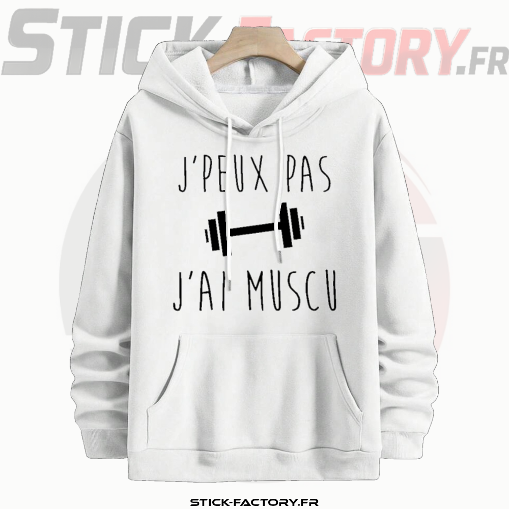 Pull Enfant J'Peux Pas J'ai Muscu Stick-Factory