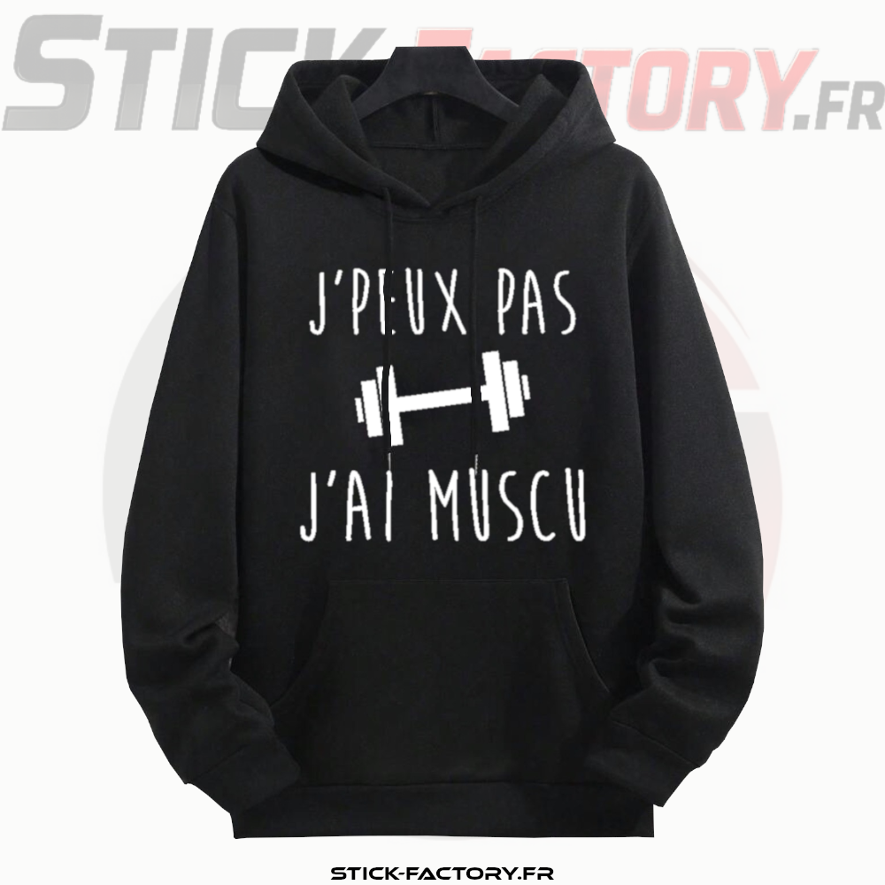 Pull Enfant J'Peux Pas J'ai Muscu Stick-Factory