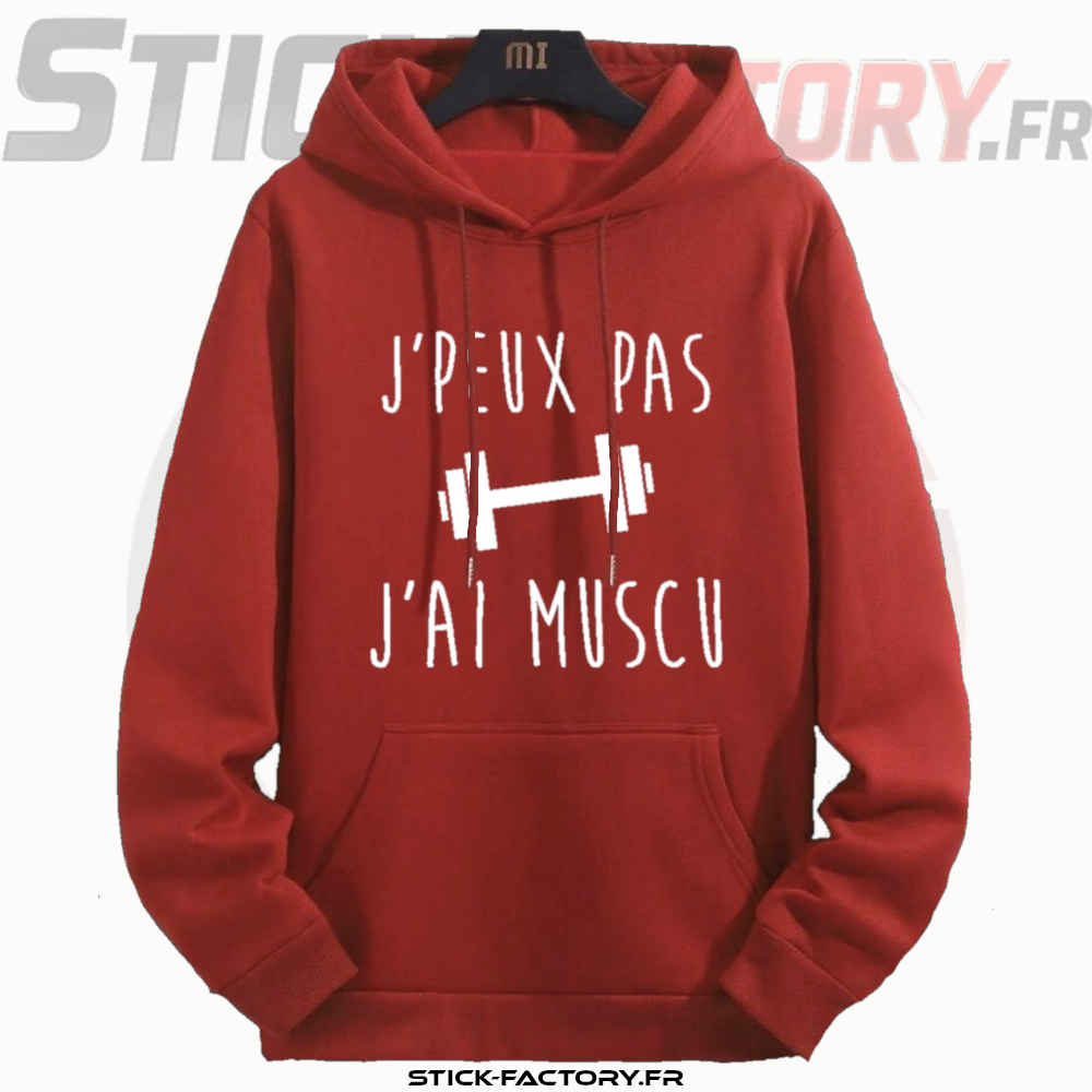 Pull J'Peux Pas J'ai Muscu Stick-Factory